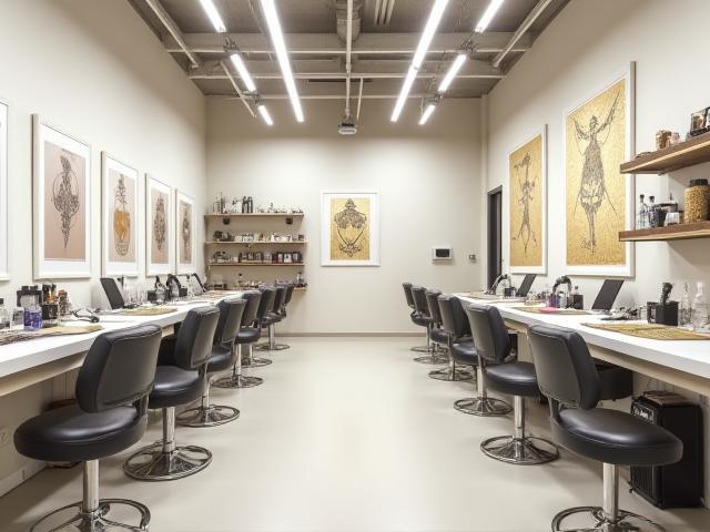 Clean and modern interior of Tattoo Studio Experts in Shibuya