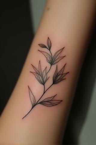 Floral tattoo by Ayumi Sato