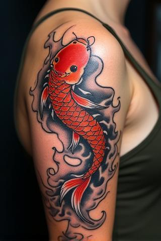 Koi fish tattoo by Kenji Tanaka