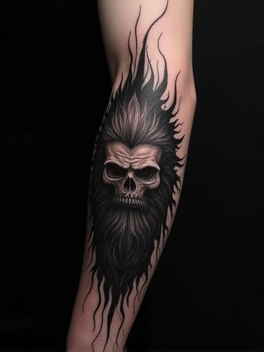 Striking blackwork tattoo on arm